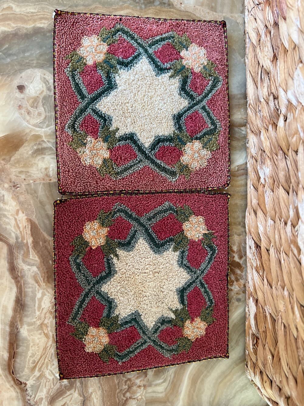Pair of Coasters: Made in Occupied Japan
